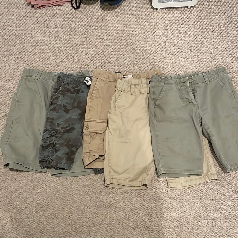 Boys lot of shorts #5 total, sizes 10-14 but all about the same fit